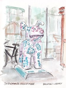 Snowman's nightmare, Brighton Library